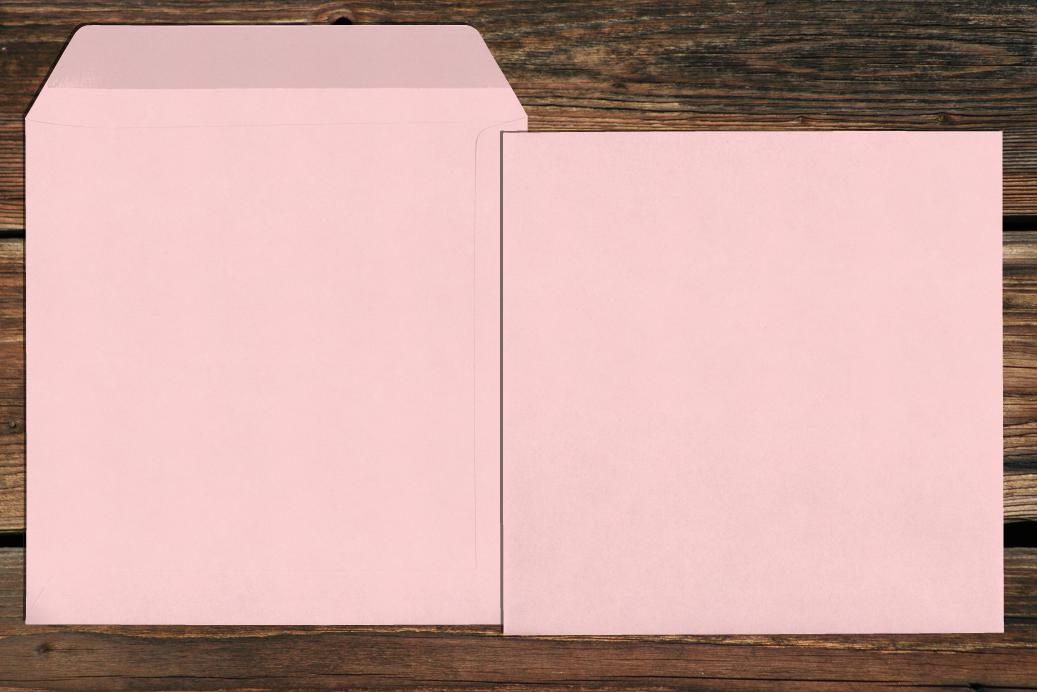 Versandtaschen 220x220 mm Nassklebend Hellrosa 120 g/qm